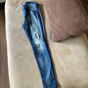 PacSun Blue Denim Distressed Stacked Skinny’s